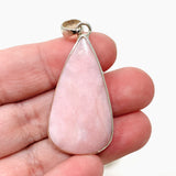 Pink Opal Teardrop Cabochon Pendant in a Hammered Setting KPGJ4670