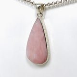 Pink Opal Teardrop Cabochon Pendant in a Hammered Setting KPGJ4670