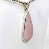 Pink Opal Teardrop Cabochon Pendant in a Hammered Setting KPGJ4670