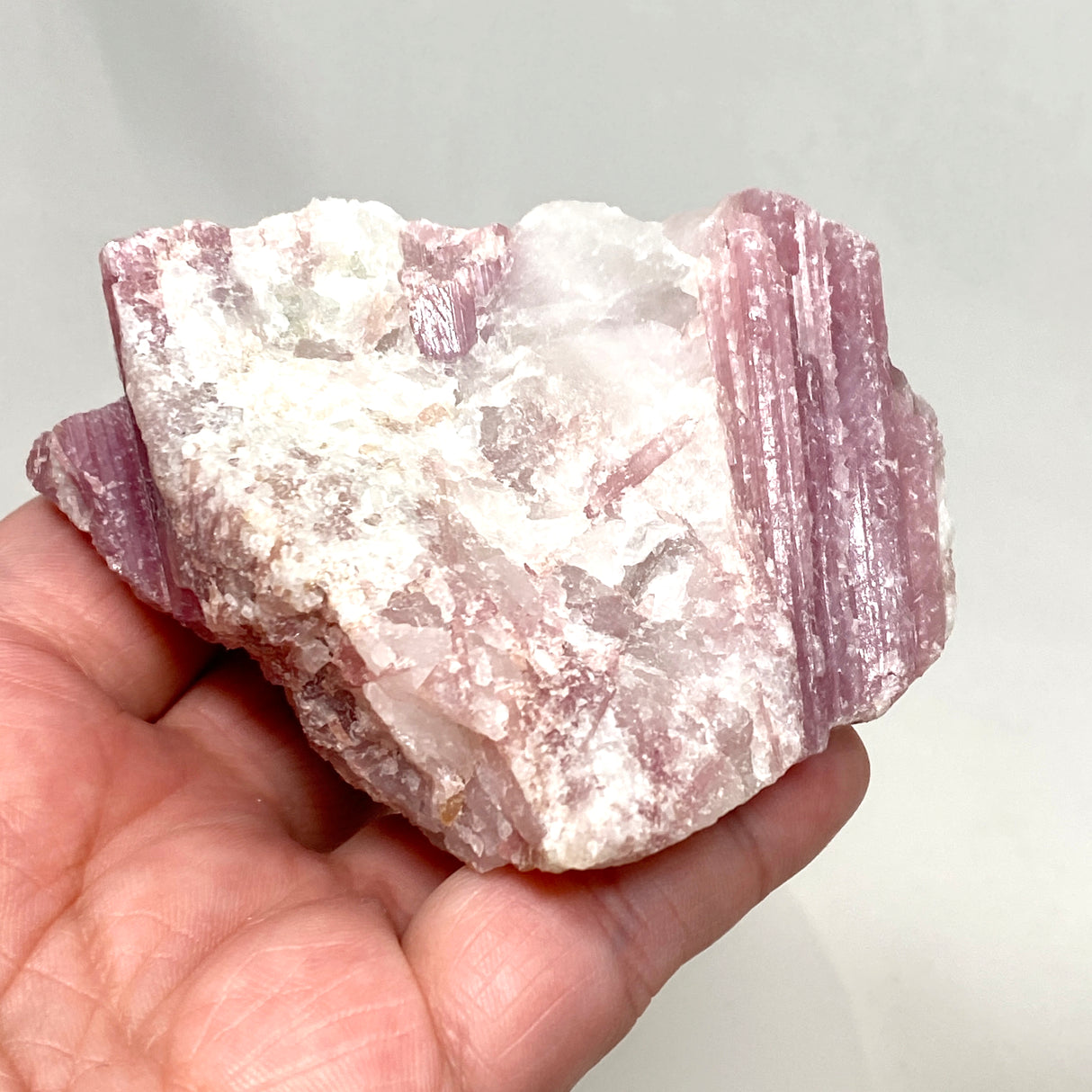 Pink Tourmaline on Quartz PTQ-03