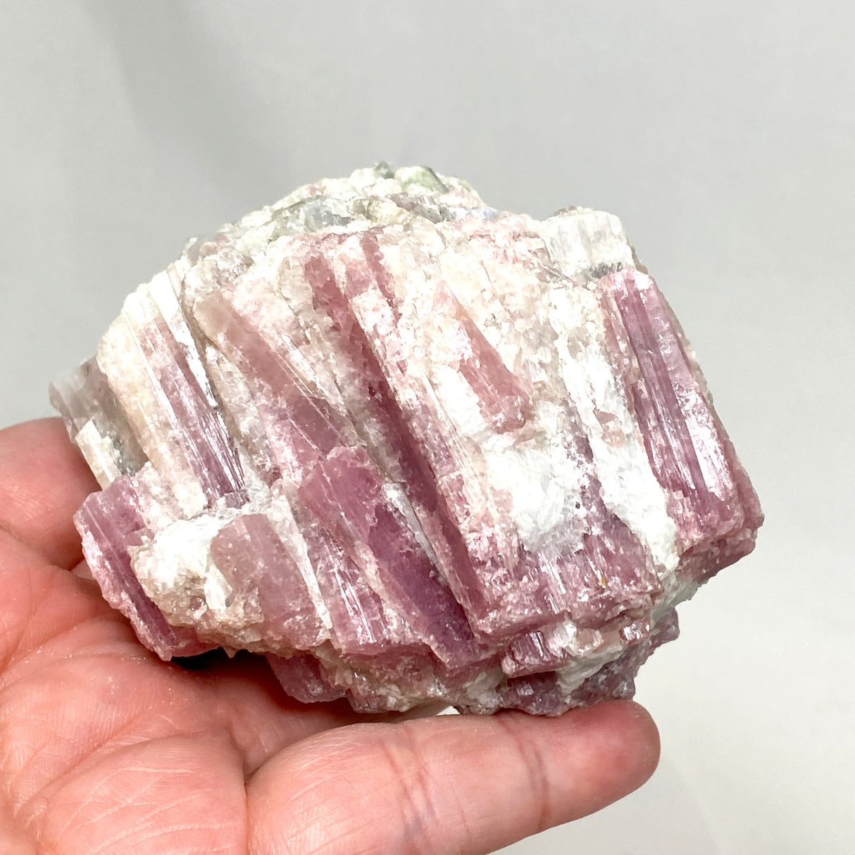 Pink Tourmaline on Quartz PTQ-04