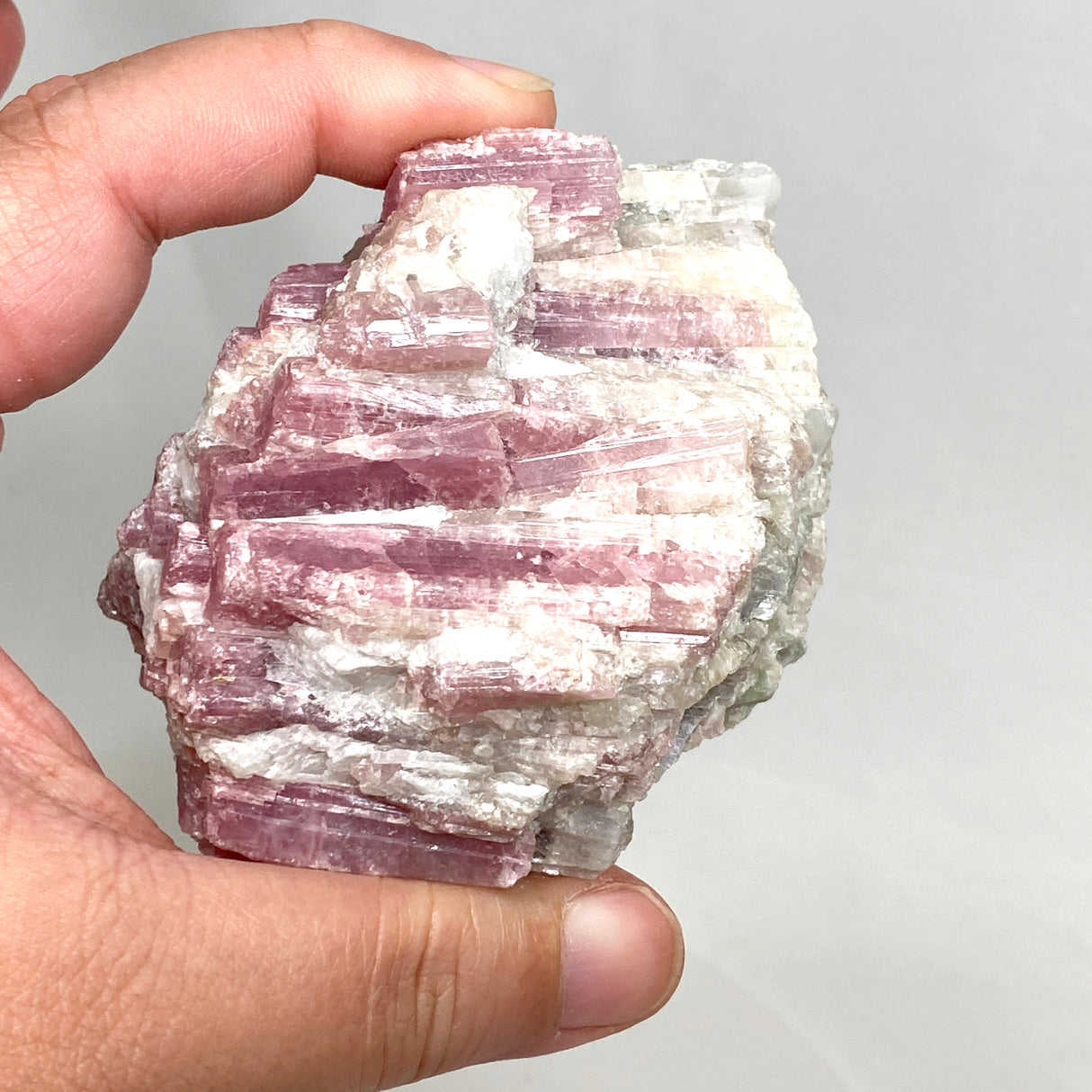 Pink Tourmaline on Quartz PTQ-04