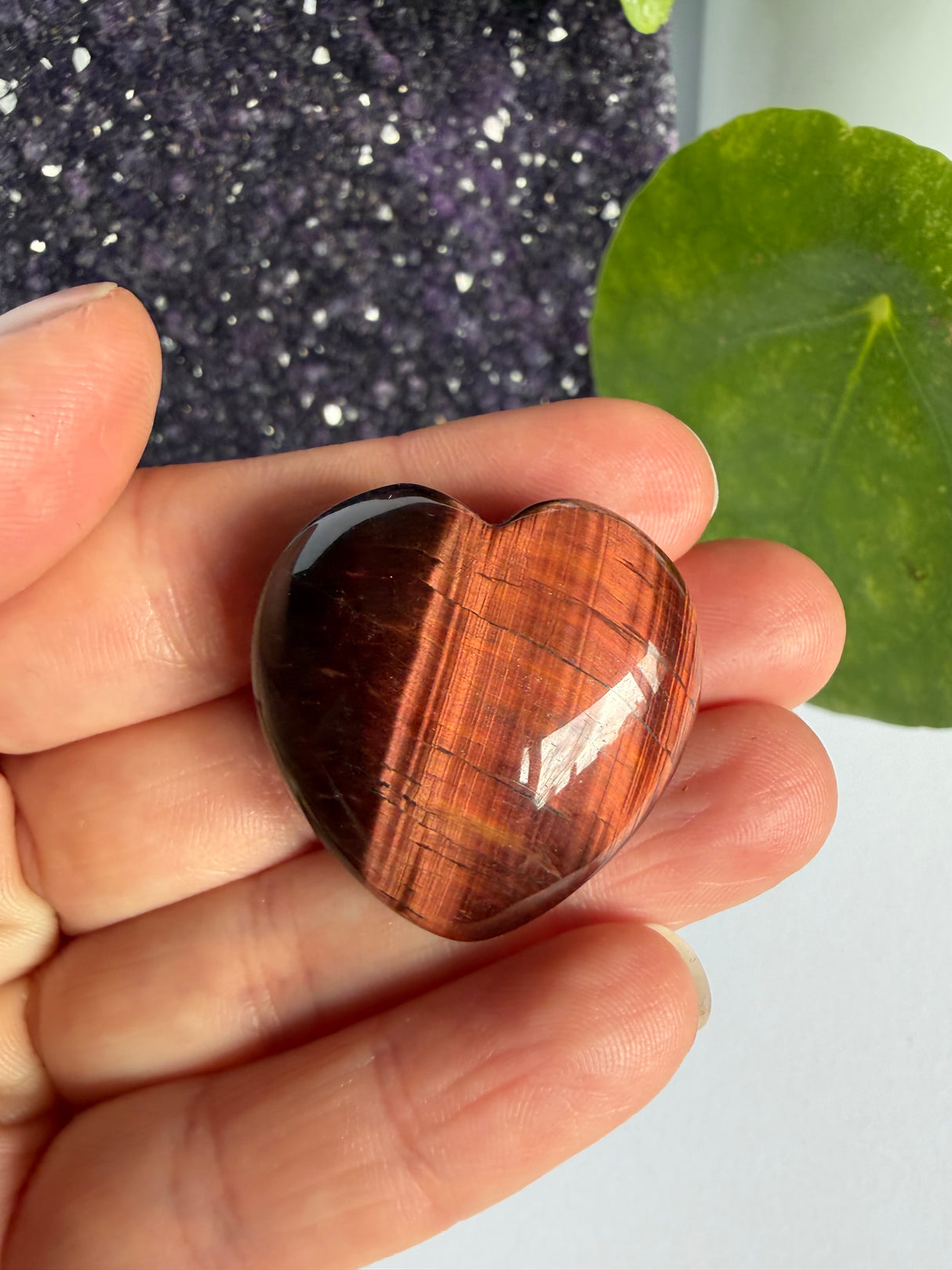 Red Tiger's Eye Small Heart RTH