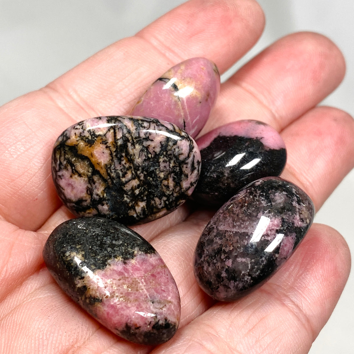 Rhodonite tumbled stone