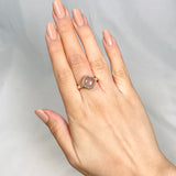 Rose Quartz Boho Style Square Ring R3911