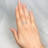 Rose Quartz Faceted Gemstone Teardrop Ring with Accent Stones R3668