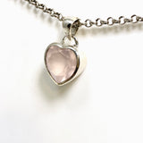 Rose Quartz Heart Faceted Pendant PPGJ904