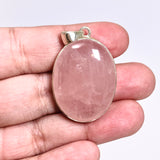 Rose Quartz Oval Cabochon Pendant KPGJ4683