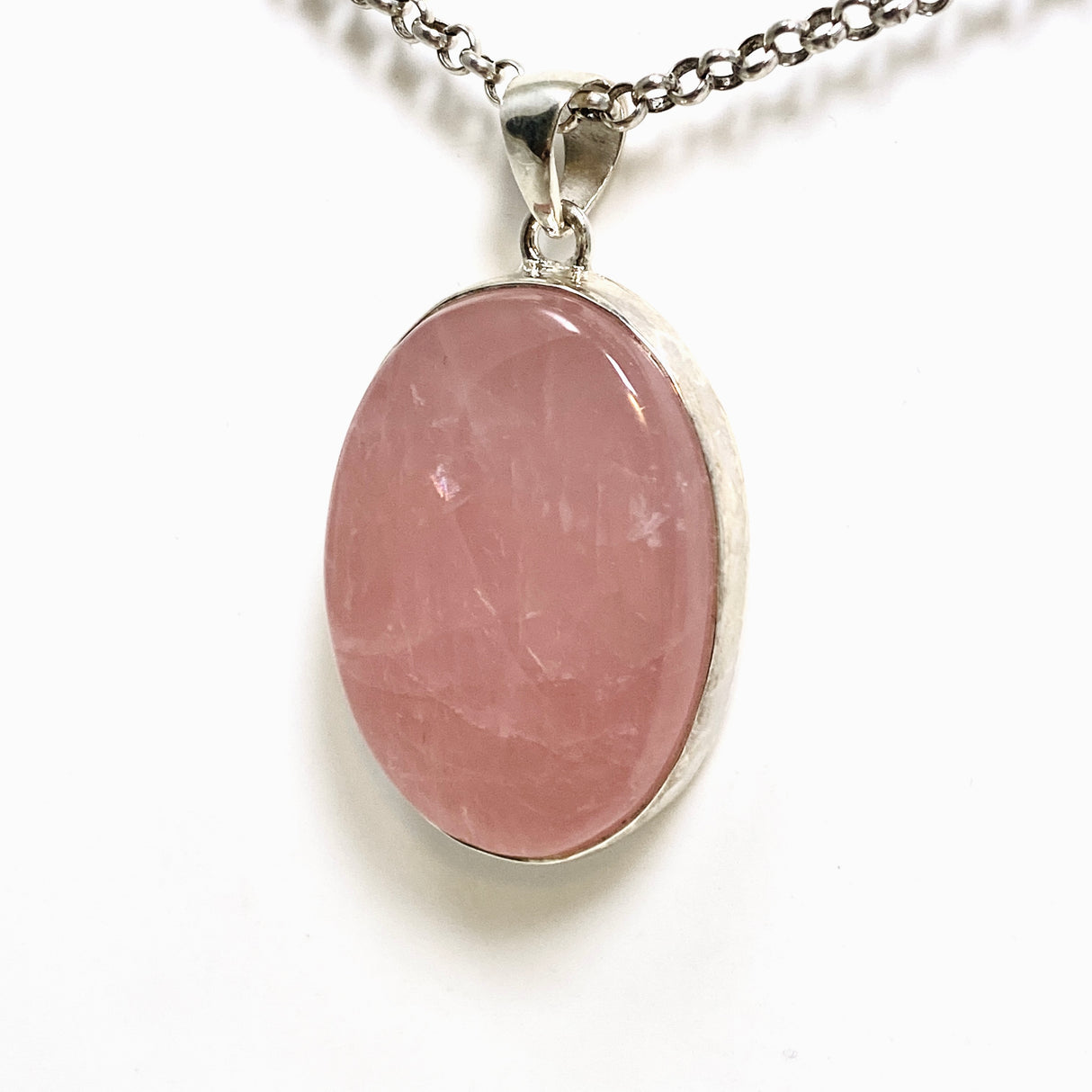 Rose Quartz Oval Cabochon Pendant KPGJ4683