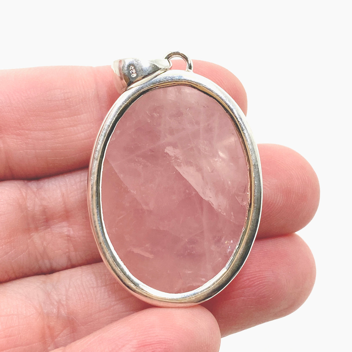 Rose Quartz Oval Cabochon Pendant KPGJ4684