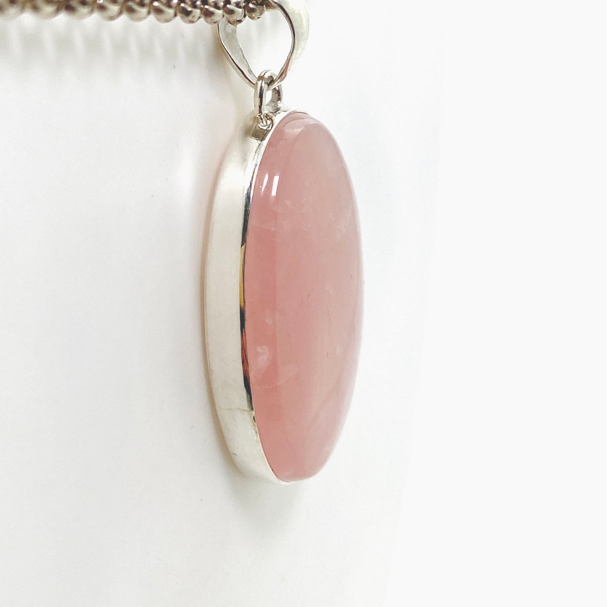 Rose Quartz Oval Cabochon Pendant KPGJ4684