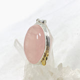 Rose Quartz Oval Cabochon Pendant in a Decorative Setting KPGJ4686