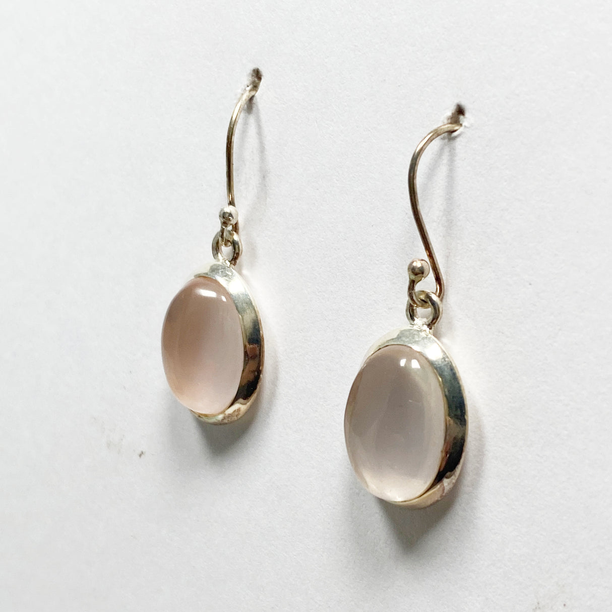 Rose Quartz Oval Earrings KEGJ1382