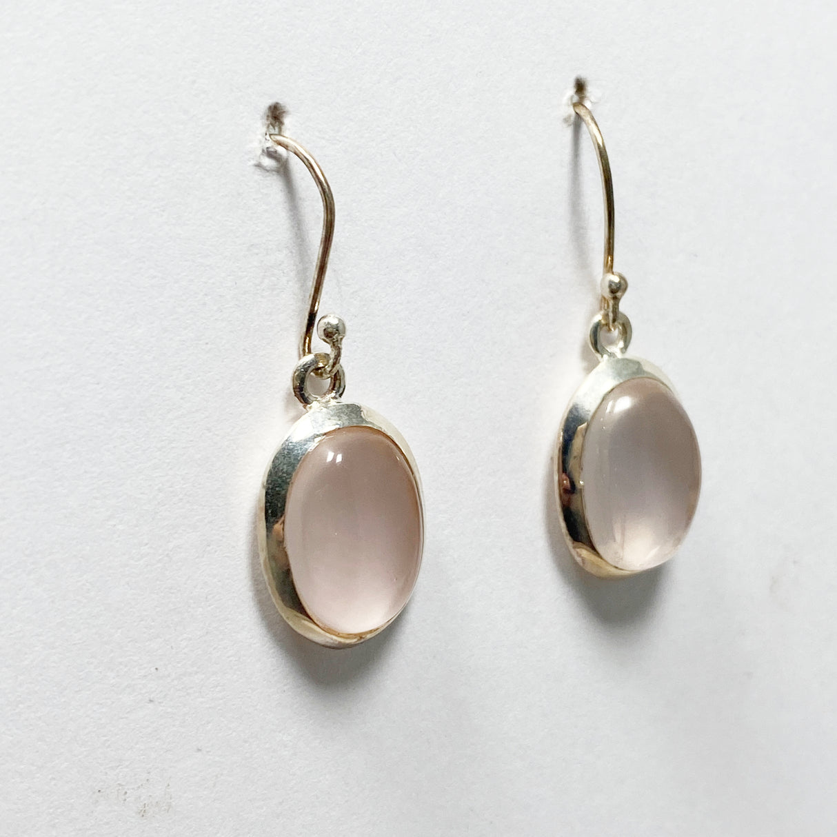 Rose Quartz Oval Earrings KEGJ1382