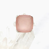 Rose Quartz Square Faceted Ring Size 8 KRGJ3320