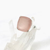 Rose Quartz Square Faceted Ring Size 8 KRGJ3320