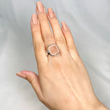 Rose Quartz Square Faceted Ring s.9 KRGJ2997