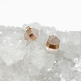 Rose Quartz Stud Earrings in Rose Gold SSGJ61