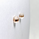 Rose Quartz Stud Earrings in Rose Gold SSGJ61