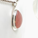 Rose Quartz Teardrop Cabochon Pendant in a Hammered Setting KPGJ4688