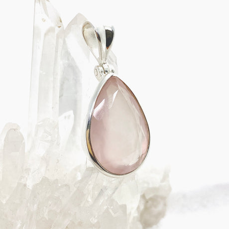 Rose Quartz Teardrop Faceted Pendant KPGJ4682