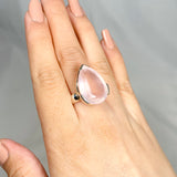 Rose Quartz Teardrop Faceted Ring s.8 KRGJ2995