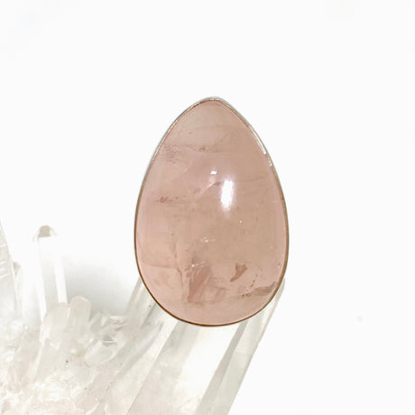 Rose Quartz teardrop cabochon ring s.10 KRGJ1308