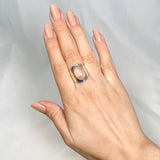 Rose Quartz wide band ring R3762-RQ