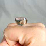 Rose quartz faceted teardrop ring s.9.5 KRGJ1144