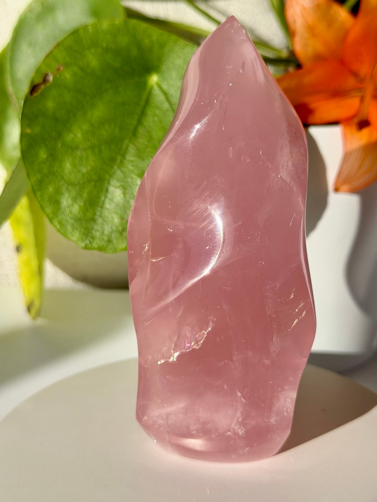 Rose Quartz Flame - Madagascan Rose Quartz RQFL-02