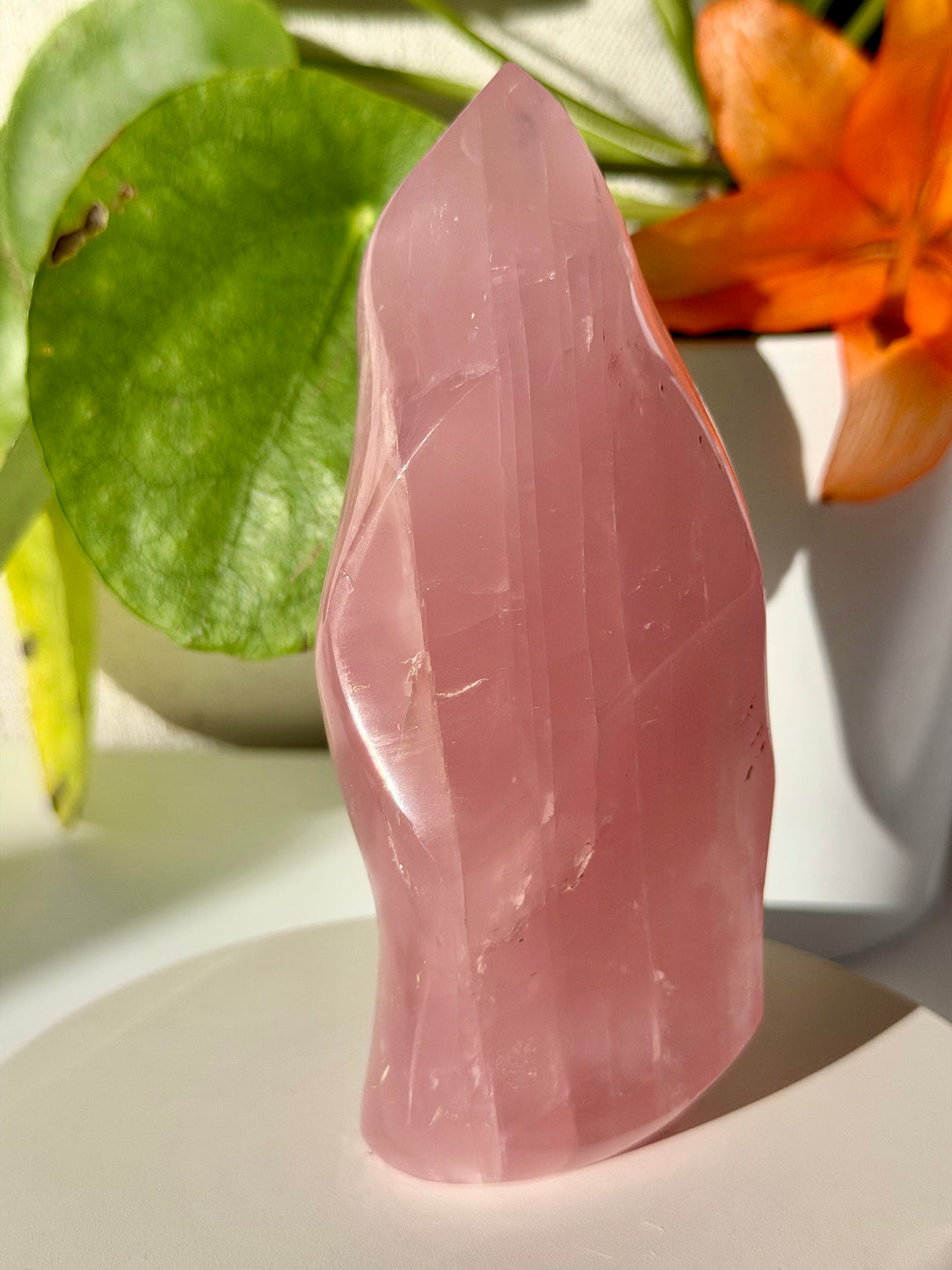 Rose Quartz Flame - Madagascan Rose Quartz RQFL-02