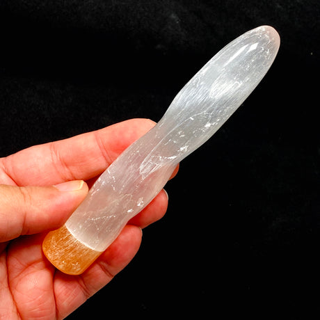 Selenite Spiral Crystal Massage Wand mwSELt