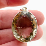 Smokey Lemon Quartz Oval Faceted Pendant KPGJ4737