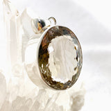 Smokey Lemon Quartz Oval Faceted Pendant KPGJ4737