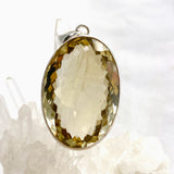 Smokey Lemon Quartz Oval Faceted Pendant KPGJ4738