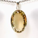 Smokey Lemon Quartz Oval Faceted Pendant KPGJ4738