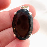 Smokey Quartz Oval Faceted Pendant KPGJ4727