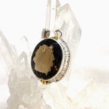 Smokey Quartz Oval Faceted Pendant in a Decorative Setting KPGJ4729