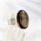 Smokey Quartz Oval Faceted Ring Size 7 KRGJ3339