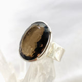 Smokey Quartz Oval Faceted Ring Size 7 KRGJ3339