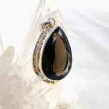 Smokey Quartz Teardrop Faceted Pendant KPGJ4733