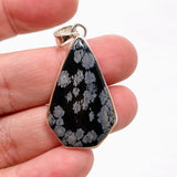 Snowflake Obsidian Freeform Cabochon Pendant KPGJ4777