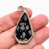 Snowflake Obsidian Freeform Cabochon Pendant KPGJ4777