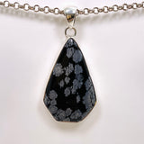 Snowflake Obsidian Freeform Cabochon Pendant KPGJ4777