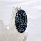 Snowflake Obsidian Oval Cabochon Pendant KPGJ4770