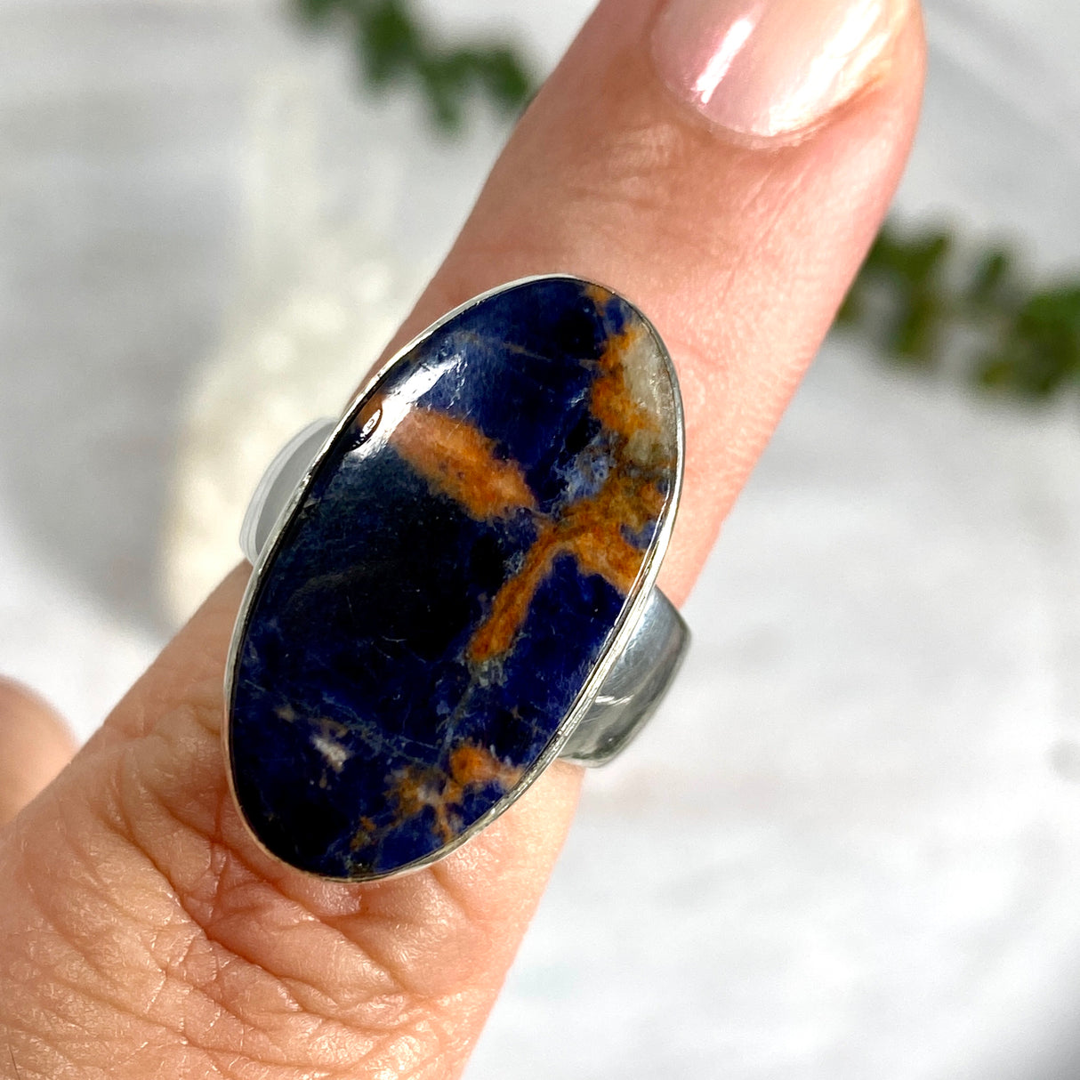 Sodalite oval ring s.7 KRGJ2073