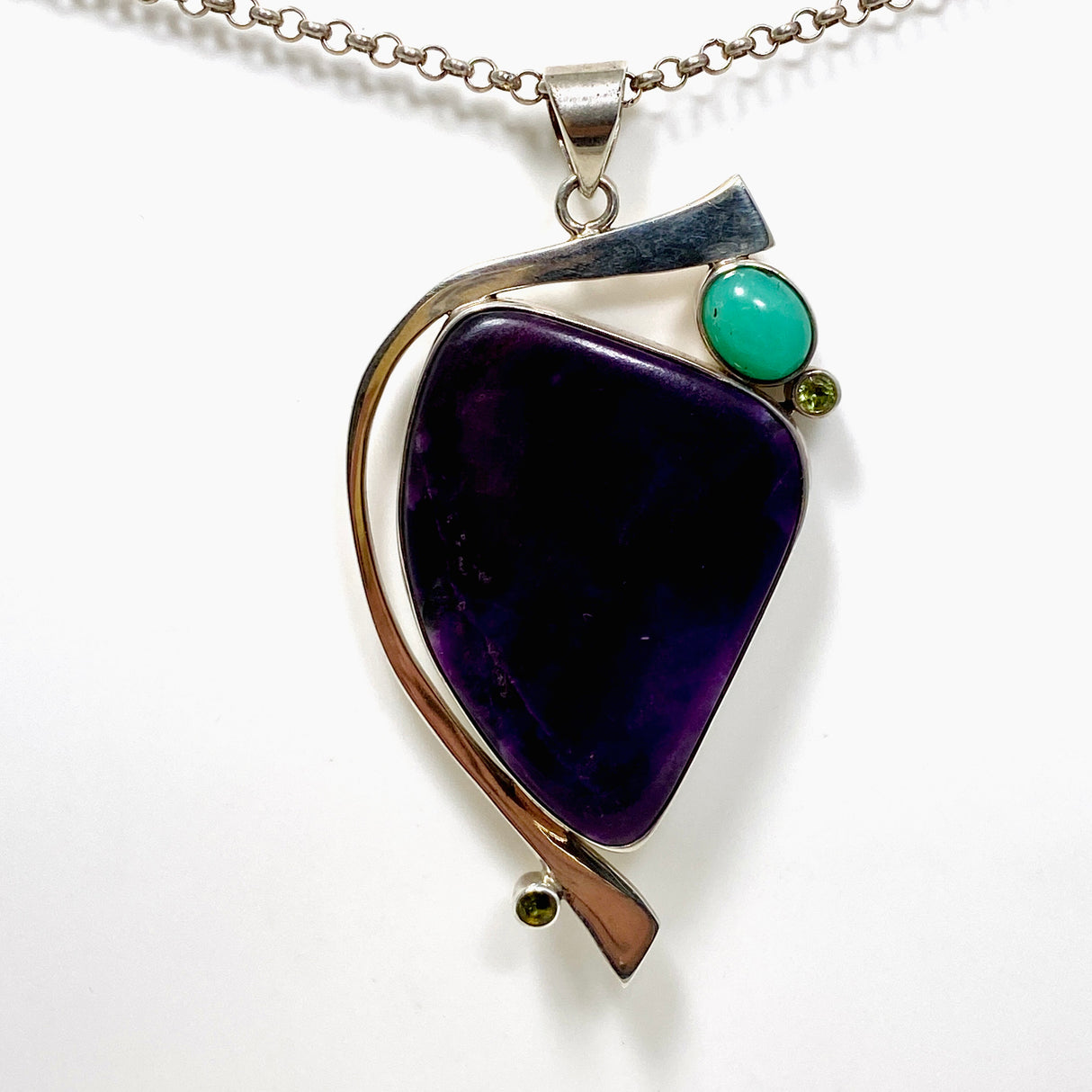 Sugilite and Chrysoprase Freeform Pendant BTP-20