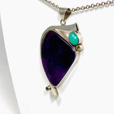 Sugilite and Chrysoprase Freeform Pendant BTP-20