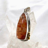 Sunstone Freeform Cabochon Pendant in a Decorative Setting KPGJ4694