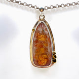 Sunstone Freeform Cabochon Pendant in a Decorative Setting KPGJ4694